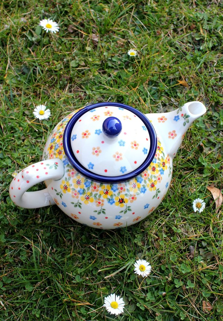 Théière en Céramique Fleurie