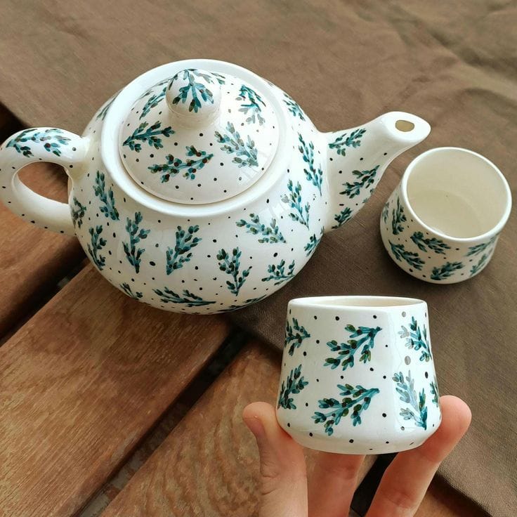 Théière élégante en céramique